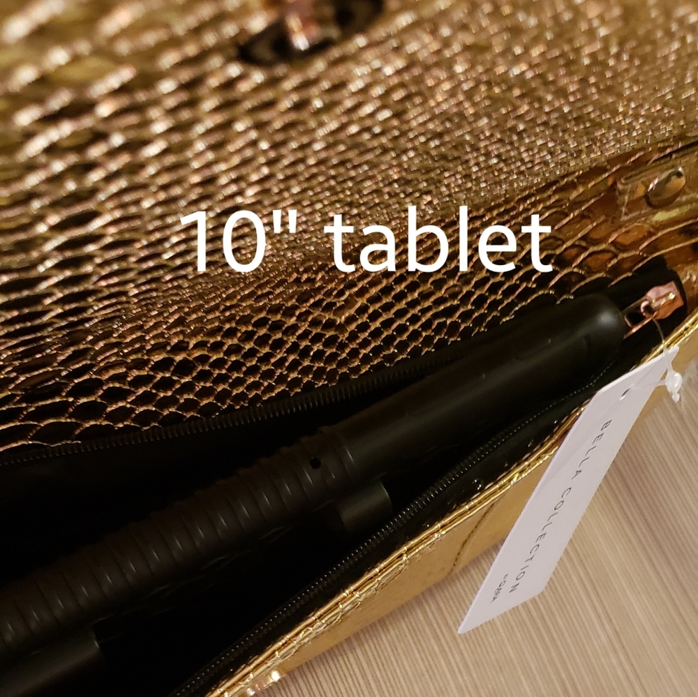 Classic 70s Python Clutch or Tablet Case - Picture 5 of 15